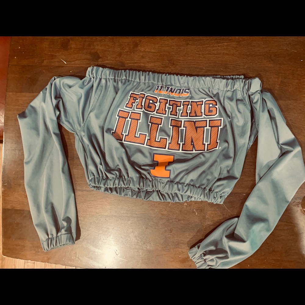 Fighting Illini Off The Shoulder Crop Top